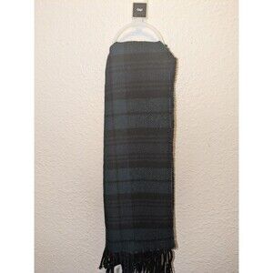 GAP Scarf Blackwatch Plaid w/Blanket Fringe - Flannel Classic One Size 20"x80"‎